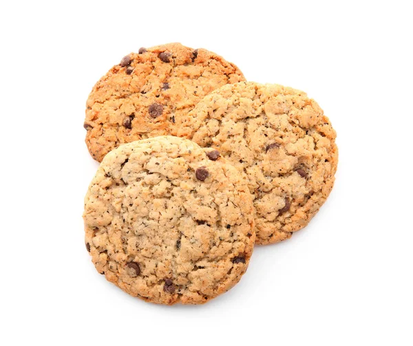 Delicious Oatmeal Cookies White Background — Stock Photo, Image