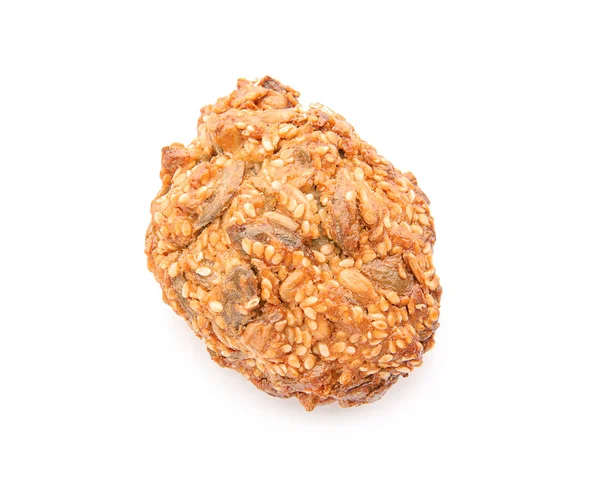Delicious Oatmeal Cookie White Background — Stock Photo, Image