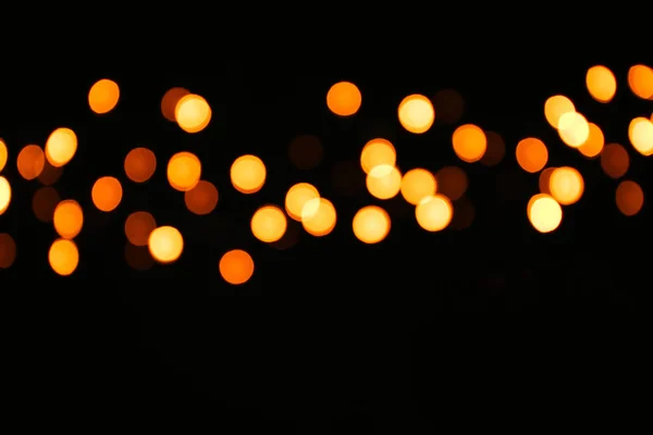 Natal Luzes Brilhantes Fundo Escuro Visão Turva — Fotografia de Stock