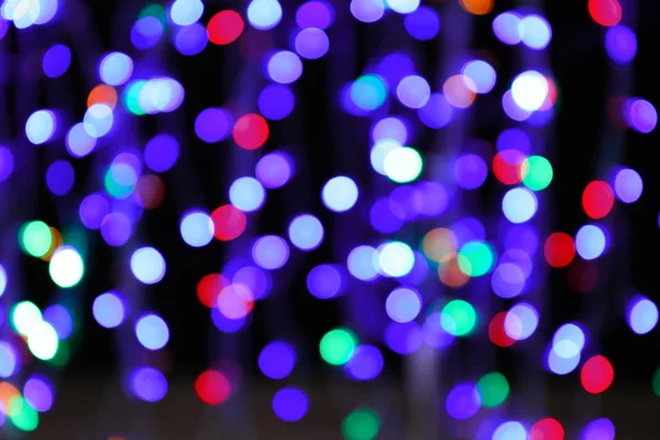 Luces Brillantes Navidad Vista Borrosa — Foto de Stock