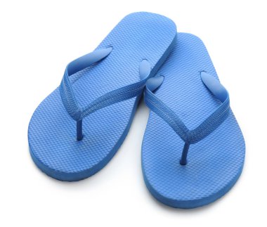 Kadın plaj Flip-flop beyaz arka plan üzerinde