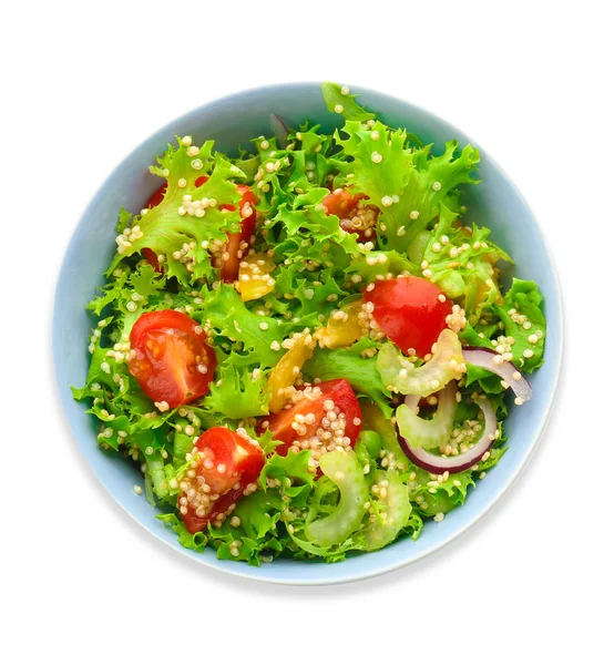 Bowl Quinoa Salad White Background — Stock Photo, Image