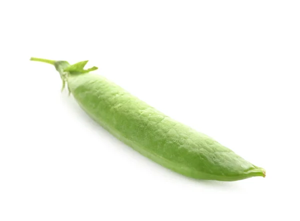 白い背景の新鮮な緑豆はポッドします — ストック写真