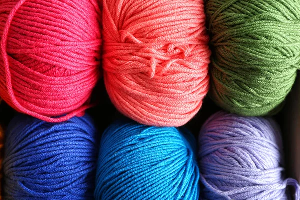 Balls Knitting Yarn Closeup — Stock Photo, Image