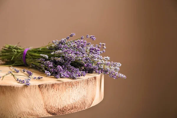 Table Beautiful Lavender Color Background — Stock Photo, Image