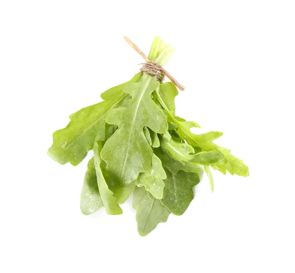 Rucola Fresca Sfondo Bianco — Foto Stock