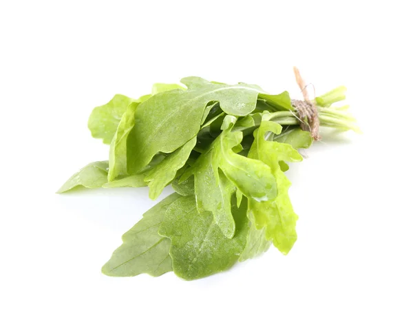 Rucola Fresca Sfondo Bianco — Foto Stock