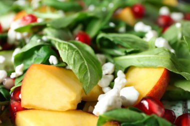 Lezzetli sağlıklı taze salata, portre