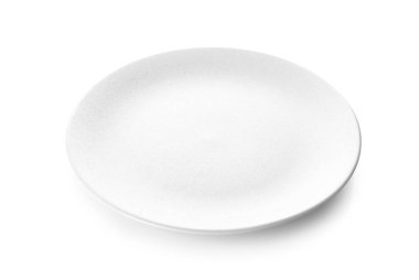 Beyaz arka planda temiz plaka