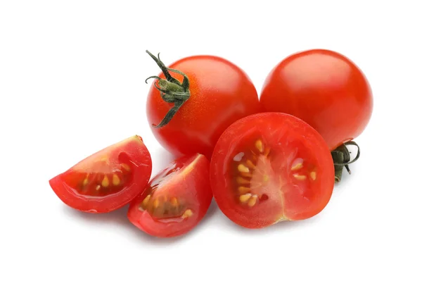 Frische Reife Tomaten Auf Weißem Hintergrund — Stockfoto