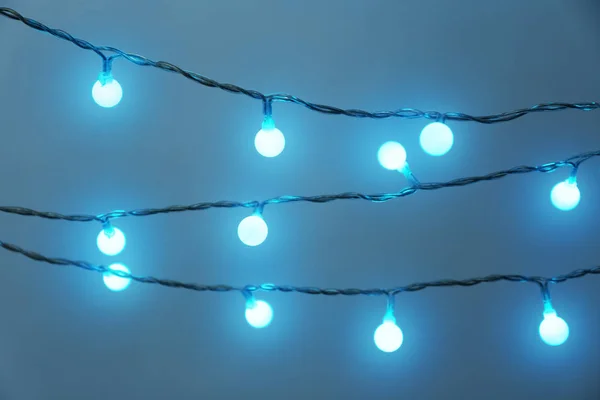 Christmas Garland Light Background — Stock Photo, Image