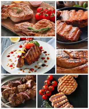 Lezzetli et mangal üzerinde pişmiş kümesi