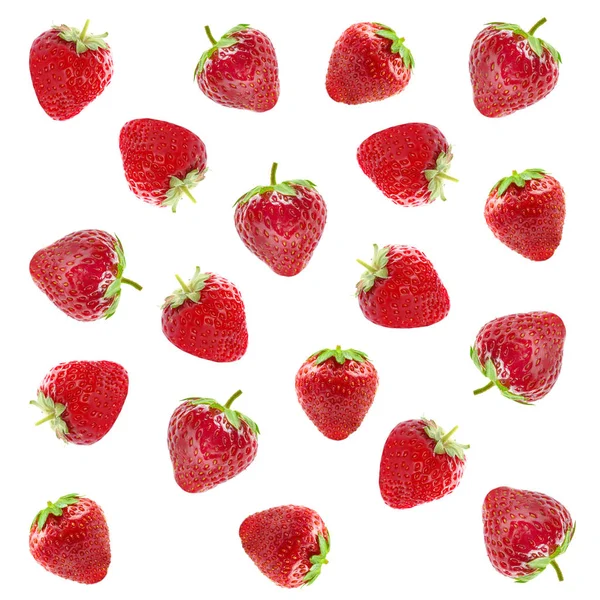Leckere Frische Erdbeere Auf Weißem Hintergrund — Stockfoto