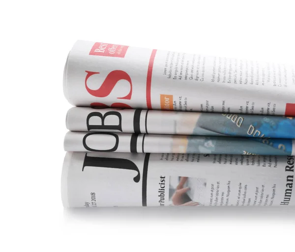 Many Newspapers Closeup View — Stock Photo, Image