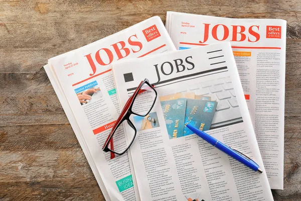 Many Newspapers Closeup View — Stock Photo, Image