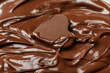 Lezzetli erimiş çikolata closeup görünümü