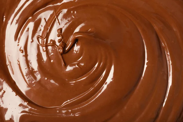 美味的熔融巧克力特写视图 — 图库照片