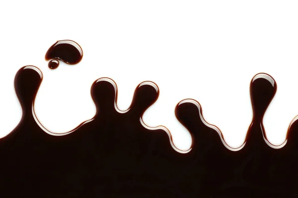Chocolate Syrup White Background — Stock Photo, Image