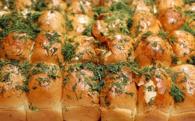 Fırın otlar ile lezzetli çörekler