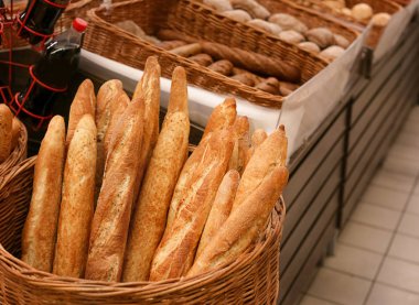 Lezzetli taze baget ekmek fırını