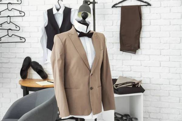 Mannequin Custom Tailored Jacket Shirt Atelier — Stock Photo, Image