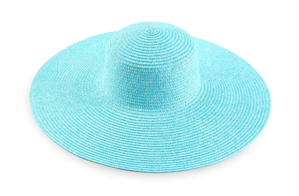 Παραλία Καπέλο Άσπρο Φόντο — Φωτογραφία Αρχείου