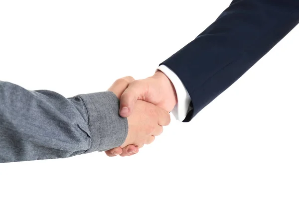 Two Businessmen Shaking Hands White Background — Stock Photo, Image