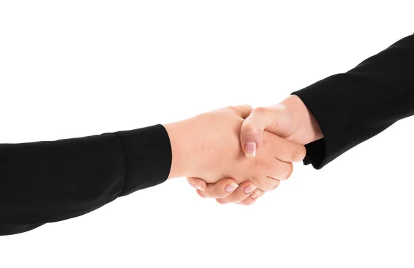 People Shaking Hands White Background — Stock Photo, Image