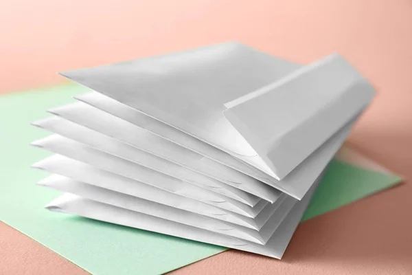 Koperty Mail Kolor Tła Zbliżenie — Zdjęcie stockowe