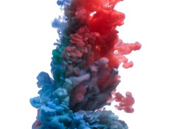 Beyaz arka plan üzerinde boya soyut sıçrama