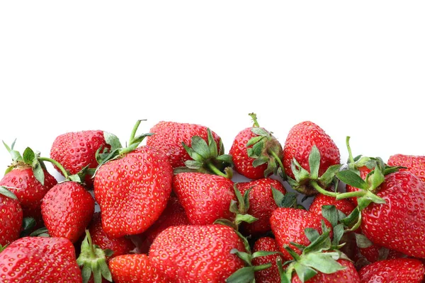 Fresas Dulces Maduras Sobre Fondo Blanco —  Fotos de Stock