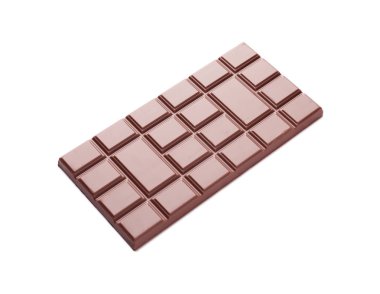 Beyaz zemin üzerine lezzetli sütlü çikolata bar