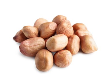 Beyaz zemin üzerine lezzetli fıstık