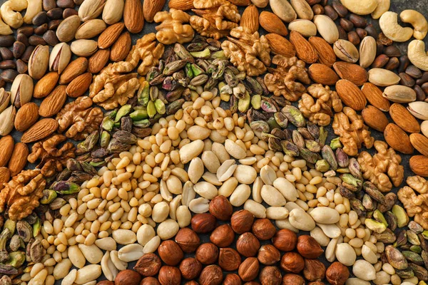 Variety Tasty Fresh Nuts — Stock Photo, Image