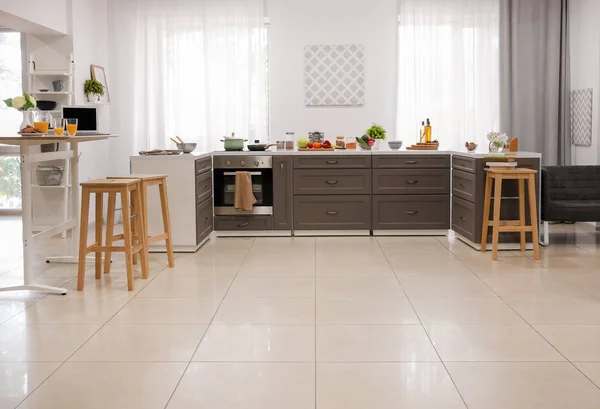 Interior Modern Kitchen Stylish Furniture — Stock Photo, Image