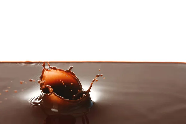 Splash Cocoa White Background — Stock Photo, Image