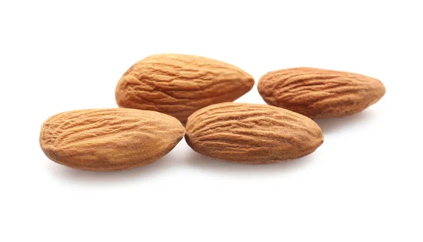 Tasty Almonds White Background — Stock Photo, Image