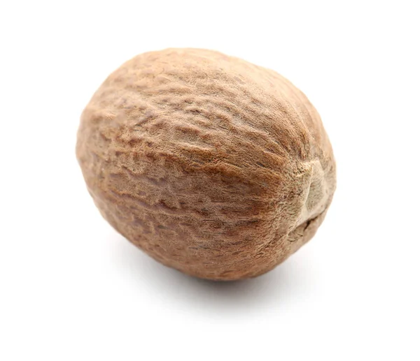 Nutmeg White Background — Stock Photo, Image