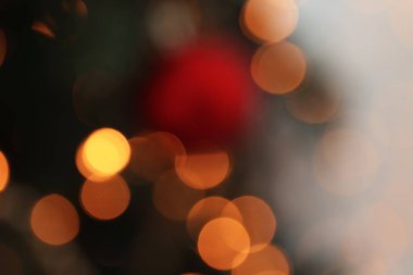 Parlak Noel ışıkları, closeup bulanık bakış