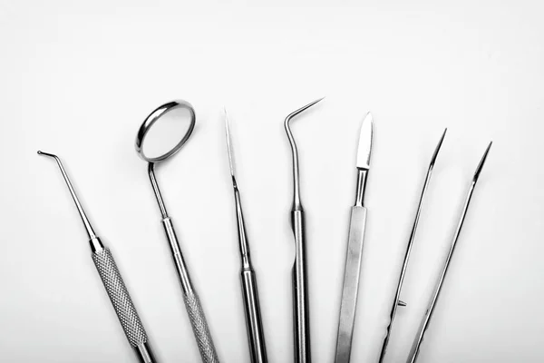 Dentist Tools White Background — Stock Photo, Image