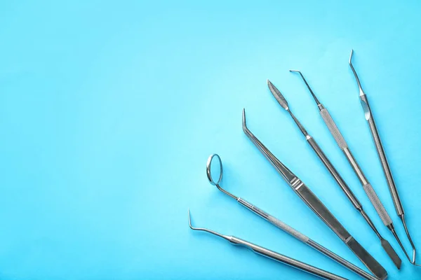 Dentist Tools Color Background — Stock Photo, Image