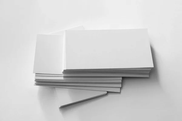 Blank Business Cards White Background — Stock Photo, Image