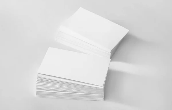 Blank Business Cards White Background — Stock Photo, Image