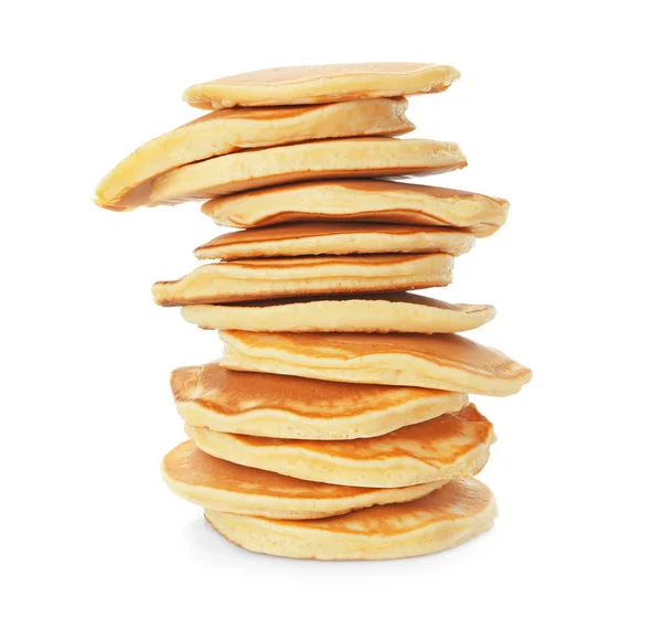 Tasty Pancakes White Background — Stock Photo, Image