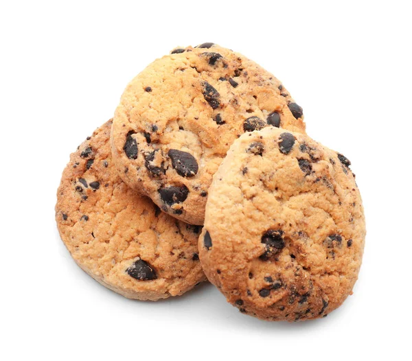 白い背景の上の甘いおいしいクッキー — ストック写真