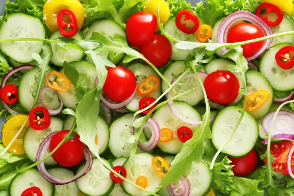 Insalata Verdure Saporita Primo Piano — Foto Stock