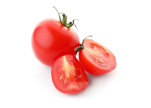 Tomates Cereja Maduros Fundo Branco — Fotografia de Stock