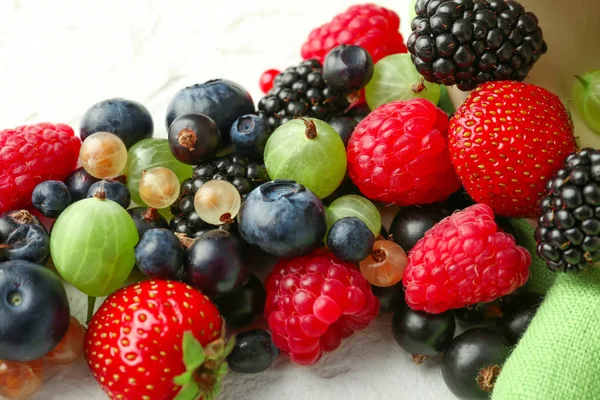 Delicious Ripe Berries Table Closeup — Stock Photo, Image