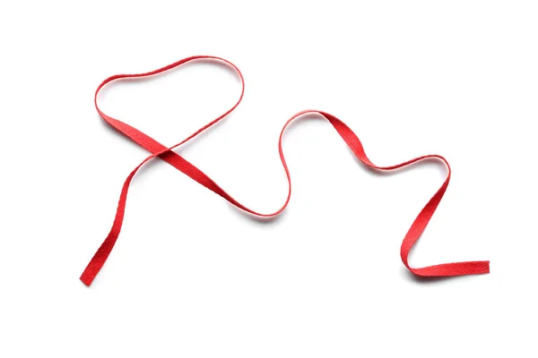 Red Ribbon White Background — Stock Photo, Image