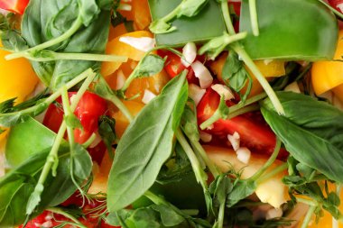 Lezzetli sebze salatası, portre